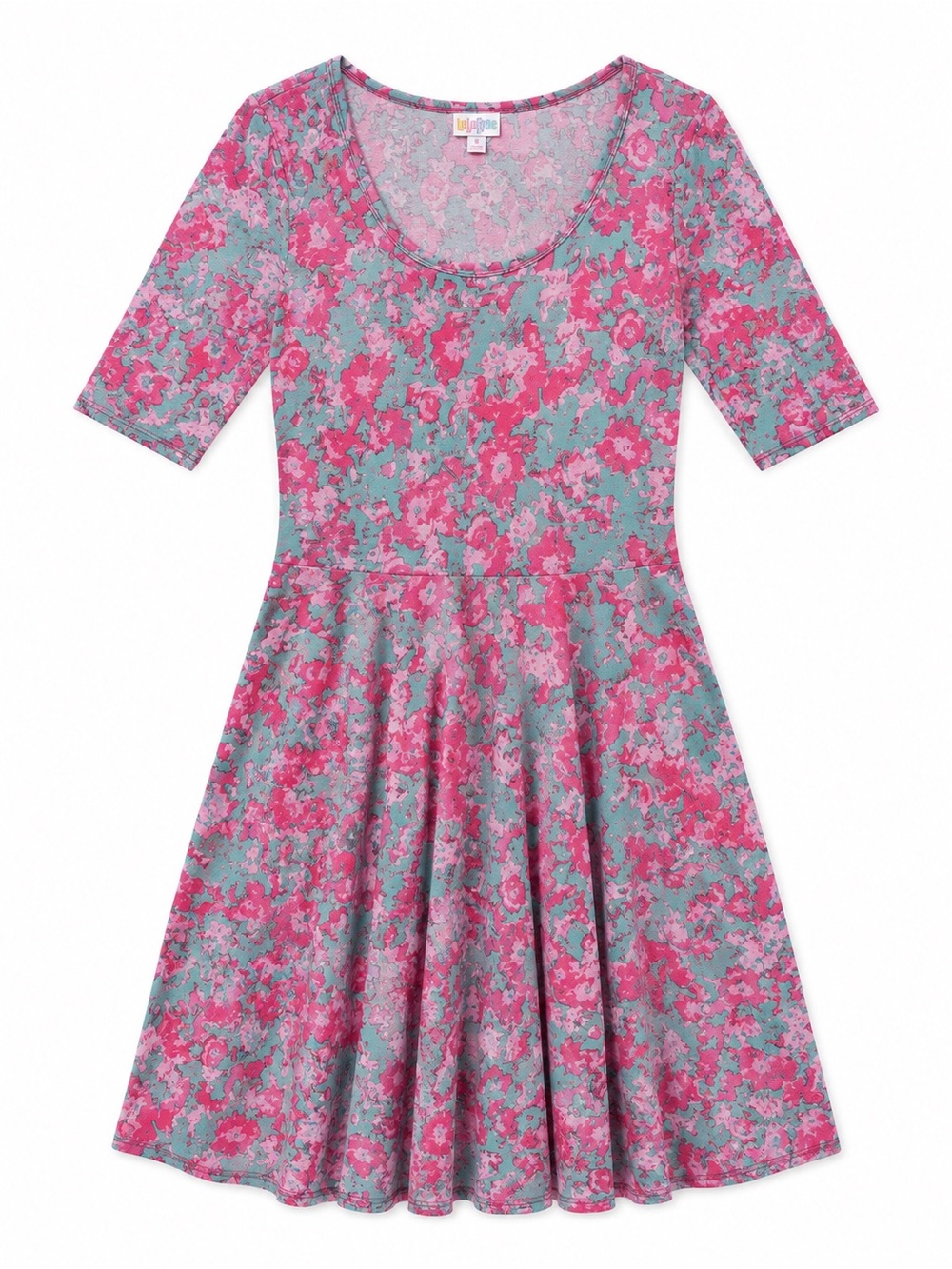 Girls' Pink Floral Fit & Flare Dress